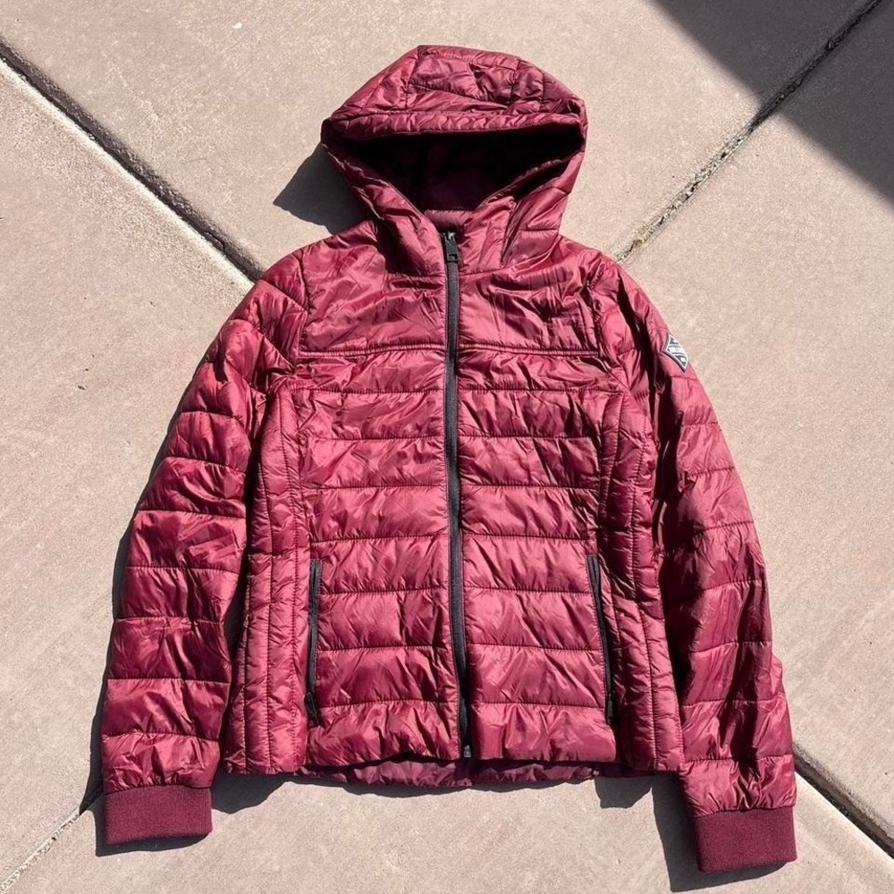 Y2K Hollister Thermore Puffer Jacket Red Size Medium